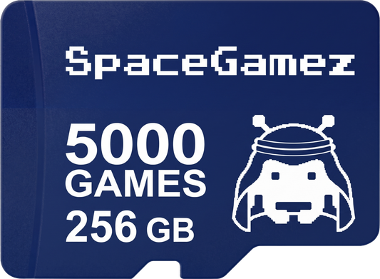 SpaceGamez Retro SD Card — 5,000+ Classic Games, Plug & Play